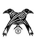 Raven Coins Norse tattoo, Celtic tattoos, Nordic tattoo