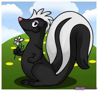 The Best 6 Skunk Cartoon Outline - Disonancia Sentv3