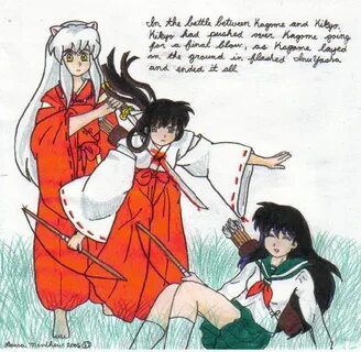 Kagome And Kikyo's Fight by Sailor Usagi Chan Anime, Fan art