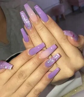 Pin by Chrysten on nails ✨ Purple acrylic nails, Purple nail