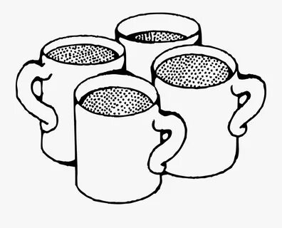 Clipart Books Coffee Cup - Cups Black And White , Free Trans