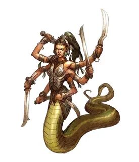 Marilith Demon slithering - Pathfinder PFRPG DND D&D 3.5 5E 