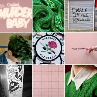 alex fierro pink&green aesthetic Alex fierro, Green aestheti