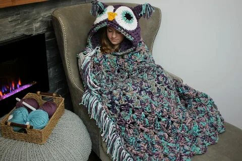 Crochet Hooded Owl Blanket! - MJ's off the Hook Designs