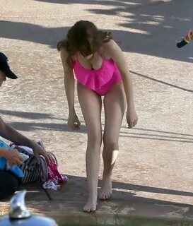 Anna Kendrick in a Bathing Suit at a Pool in Hawaii, June 20