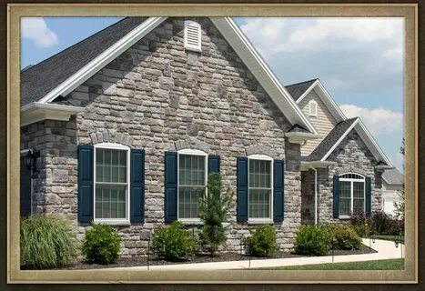 Stone facade, roof trim House exterior, Stone facade, Stone 