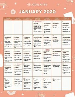 The Blogilates January 2020 Workout Calendar! - Blogilates W