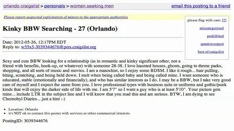 Kinky BBW Searching - 27 (Craigslist Personals) - YouTube