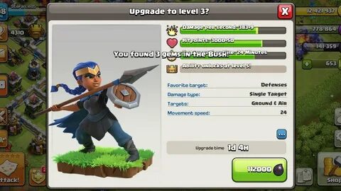 Clash of Clans- Upg my Royal champion to lvl 3 - YouTube