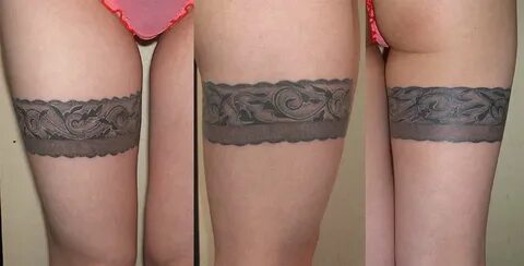 Leg band - like the placement, not the lace Leg band tattoos