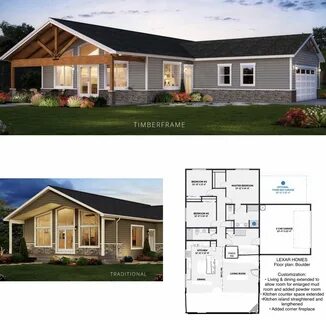 Lexar Homes Floor plan: Boulder (with modifications) Two ext