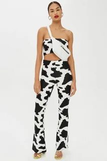 Cow Print Flares by Moon Dreamers - Topshop USA Cow outfits,