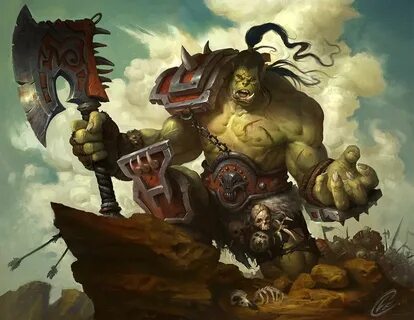 Warcraft art, Warcraft orc, World of warcraft