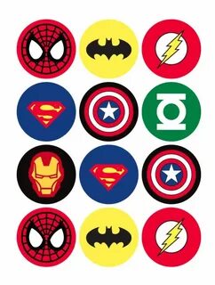 The Avengers Superhero Cupcake Toppers Cumpleaños de los ven