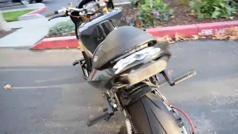 Simple stunt bike build Kawasaki 636 - YouTube