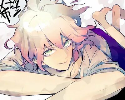 Safebooru - 1boy dangan ronpa komaeda nagito looking at view