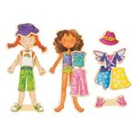 T.S. Shure Daisy Girls Dress-Up Wooden Magnetic Dress-Up Dol