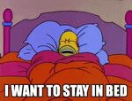 Stay In Bed Simpsons GIF - Stay In Bed Simpsons I Want To St