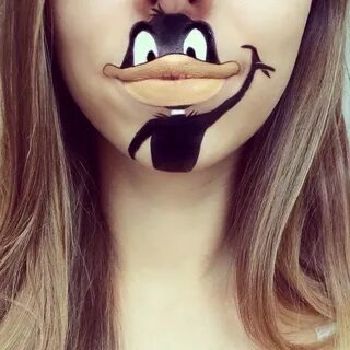 Lip-art: персонажи мультфильмов на лице