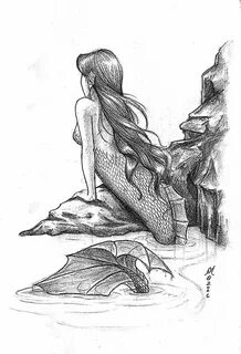 Pin by Anita on Dibujos e ilustraciones Mermaid sketch, Merm