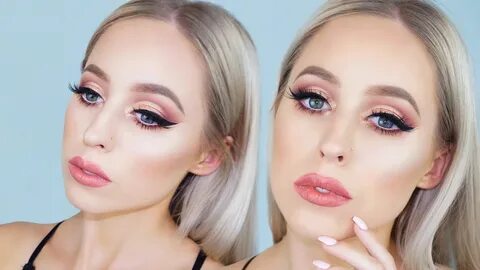 HUDA BEAUTY ROSE GOLD PALETTE MAKEUP TUTORIAL Kasey Rayton -