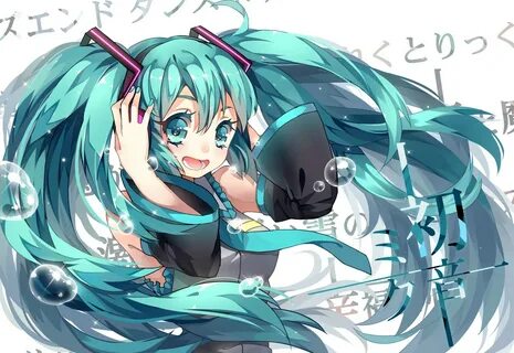 Hatsune miku с длинными голубыми волосами в слезах Обои на р