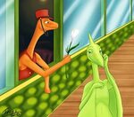 Harmless Dinosaur Flirt - Weasyl