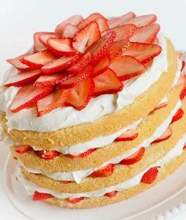 Easy Strawberries & Cream Cake (video) Recipe Strawberry cre