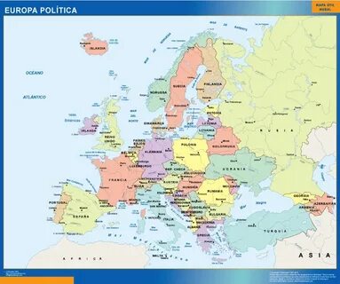 mapa europa politica Mapas Murales de España y el Mundo