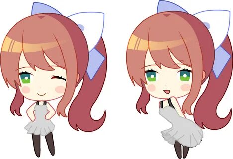 monika ddlc png - Chibi Monika Casual Outfit Sprites - Ddlc 