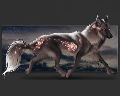 Lady Blossom by areot Mythical creatures art, Wolf art, Cani