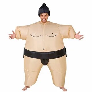 Inflatable Sumo Costume Suits Wrestler Halloween Costume for