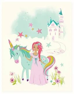 Princess Wall Art Unicorn Wall Art Art for Girls Room Etsy U