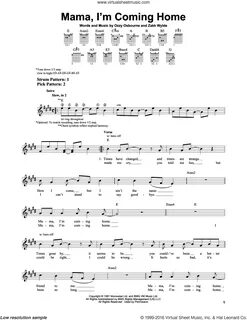 Osbourne - Mama, I'm Coming Home sheet music for guitar solo