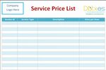 Cleaning Services Price List Template Shooters Journal