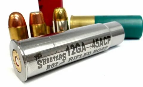 ✔ 12GA to 45ACP RIFLED Shotgun Adapter - Chamber Reducer - S