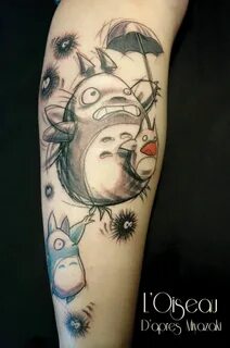 loiseau tattoo. My Neighbor Totoro tattoo ! Back tattoos for