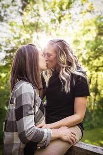 Outdoor rustic Wisconsin lesbian engagement shoot Equally We