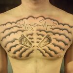 Cloud Tattoos On Chest - Tattoo Designs