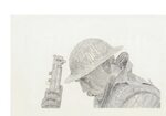 biro drawing of WW1 soldier at Seaham by expatmanxman on Dev