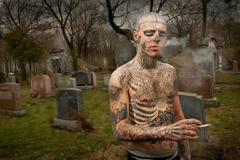 Man tattoos himself as a Zombie Neville Elder