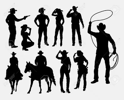 Library of cowboy silhouette patterns free clipart free png 