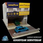 Goodyear Workshop 1-64 Diorama Building Custom hot wheels, H