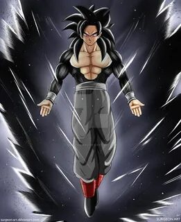 Goku ssj4 with black aura +VID by Surgeon-Art Black goku, Su