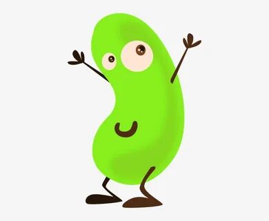Bean Clipart - Green - Cartoon Beans - 408x593 PNG Download 