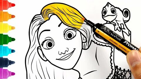 Rapunzel & Pascal Coloring Pages HD Tangled Coloring Book - 