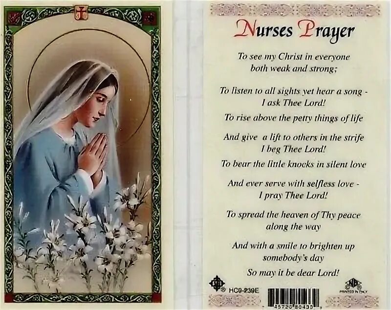 Paper 3 Cards per Order Laminated 2-Sided Holy Card Mary Pra