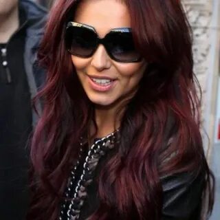 Cheryl Cole; haircolor Dark red hair color, Auburn hair, Red