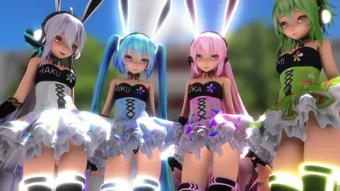 MMD) Ghost Dance! - Miku, Luka, Haku, Gumi (Vocaloid) 4k 60F