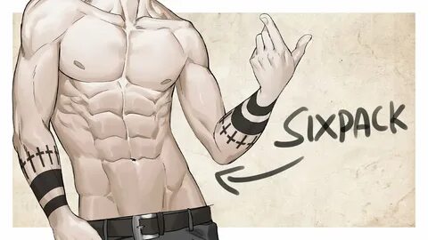 How to draw abs)Male Manga Body Tutorial - YouTube